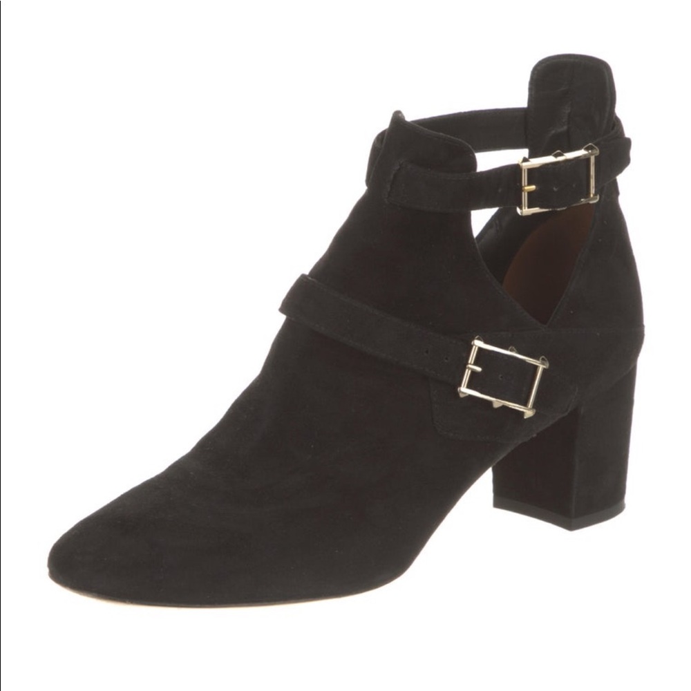 EUC - Valentino Rockstud accents suede boots in size 38